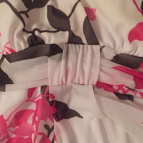 White, Pink, and Brown Floral dress - Picture 4 of 5